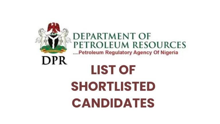 DPR Shortlisted Candidates 2025/2026 | Download PDF