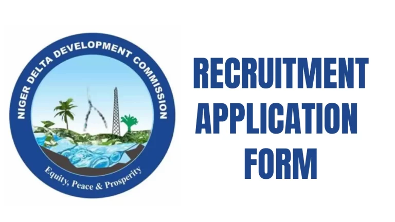 NDDC Recruitment 2025/2026 Portal | Application Form