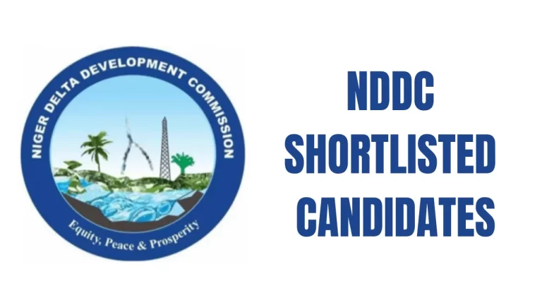 NDDC Shortlisted Candidate 2025/2026 | Download PDF