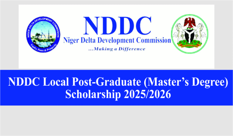 NDDC Local Master’s Post-Graduate Scholarship 2025/2026 | How to Apply/https://www.recruitmentnode.com.ng/